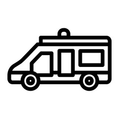 ambulance line icon