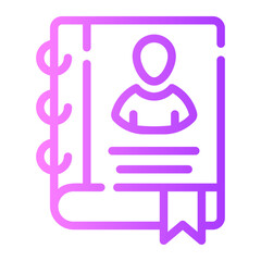 contact gradient icon