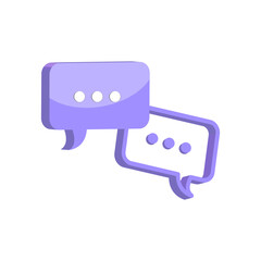 Multi-colored message. Dialog, chat speech bubble. Empty speech bubble. Vector illustration.