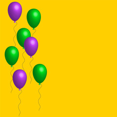Fototapeta na wymiar Colorful shiny balloons. Happy birthday. Love concept. Vector illustration.