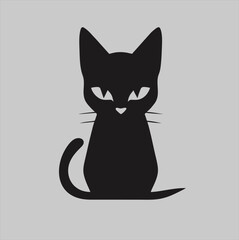 Cat vector icon. Cat silhouette symbol. Linear style sign for mobile concept and web design. Cat animal symbol logo illustration. vector graphics - Vector.