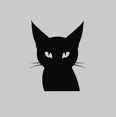 Cat vector icon. Cat silhouette symbol. Linear style sign for mobile concept and web design. Cat animal symbol logo illustration. vector graphics - Vector.