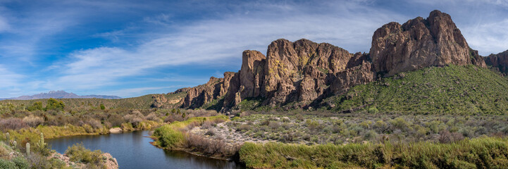 Fototapeta na wymiar Arizona Salt River Landscapes, America, USA.