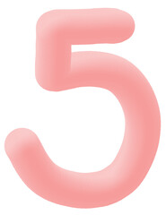 3d number 5
