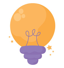 light bulb with stars