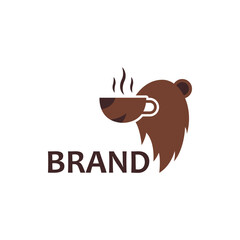 Coffee bear logo. Simple, character, unique.