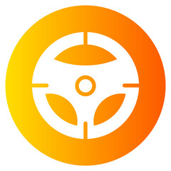 steering wheel gradient icon