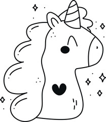 cute unicorn illustration