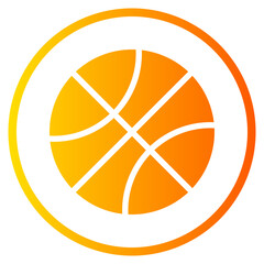 basketball gradient icon