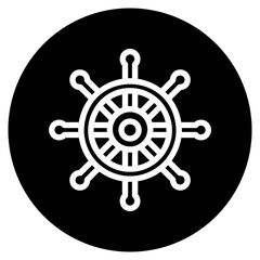 steering wheel glyph icon