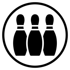 bowling pins glyph icon