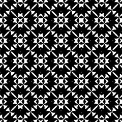 Vector monochrome pattern, Abstract texture for fabric print, card, table cloth, furniture, banner, cover, invitation, decoration, wrapping.seamless repeating pattern.Black and white color.