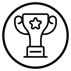 trophy line icon