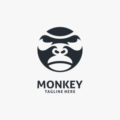 Circle monkey logo design