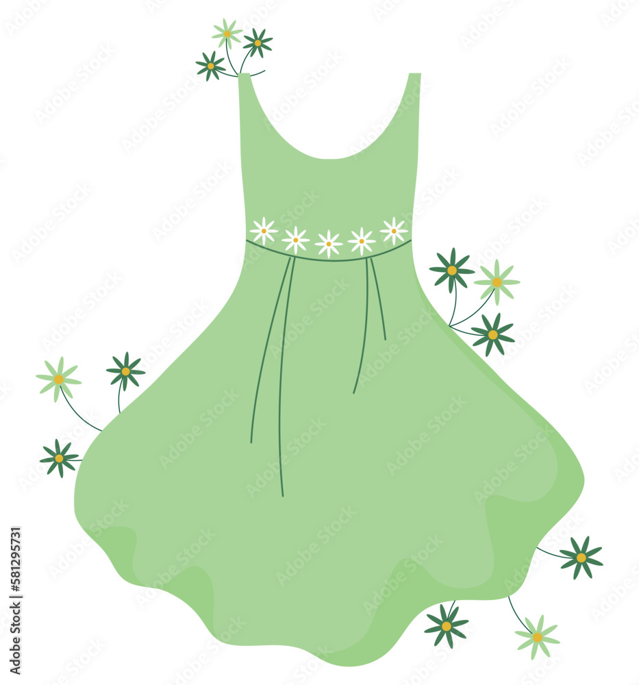 Sticker green sustainable dress