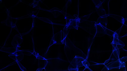 Blue smoke in dark background. 2D layout illustration