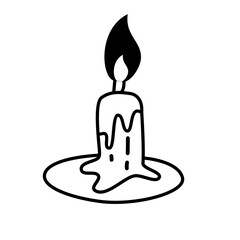 candle line icon