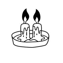 candle line icon