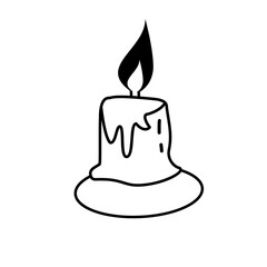 candle line icon