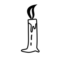 candle line icon