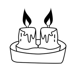 candle line icon