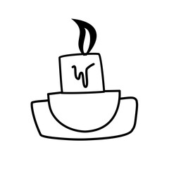 candle line icon