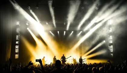 crowd of people dancing on the stage