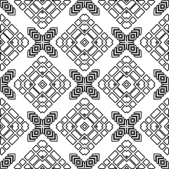 Stylish texture with figures from lines.Abstract geometric black and white pattern for web page, textures, card, poster, fabric, textile. Monochrome graphic repeating design. 