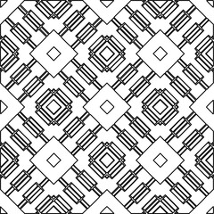 Stylish texture with figures from lines.Abstract geometric black and white pattern for web page, textures, card, poster, fabric, textile. Monochrome graphic repeating design. 