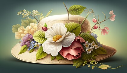 Beautiful Colorful Artistic Designer Easter bonnet background design for Desktop Background or Digital Device, Holiday Celebration of Happiness, Joy, Cheerfulness generative AI