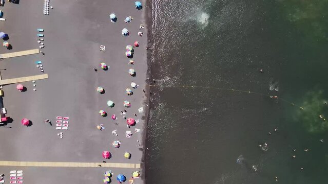 Aerial shot of Villarica lake