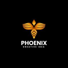 Obraz premium Vector Logo Illustration Phoenix Gradient Colorful Style