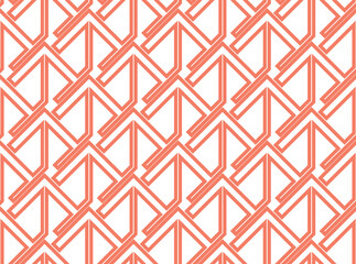 Abstract geometric pattern. A seamless vector background. White and red ornament. Graphic modern pattern. Simple lattice graphic design