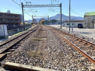 踏切から見た線路