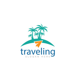 Fototapeta na wymiar traveling vector travel logo design