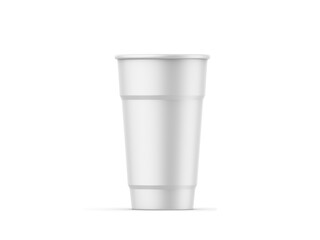 Disposable cup for cold drink, soda pop, ice tea or coffee, cocktail, milkshake. 3D render illustration