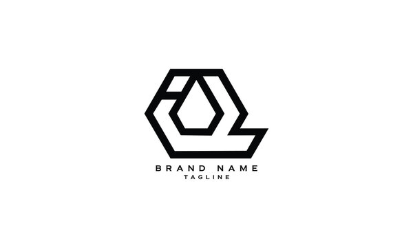 IOL, IAL, LI, IOF, IOJ, Abstract initial monogram letter alphabet logo design