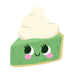 matcha cake cartoon