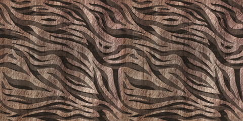 Seamless zebra pattern colorful texture of wood background closeup.