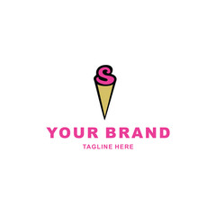 ice cream logo with initial S