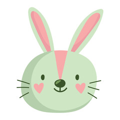 cute rabbit head