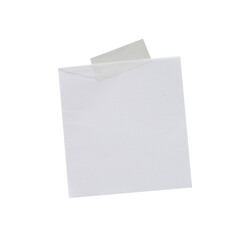 square blank paper isolated with transparent tape