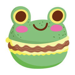 matcha macaroon cartoon