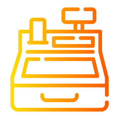 cash register gradient icon