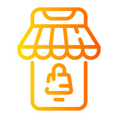 online shop gradient icon