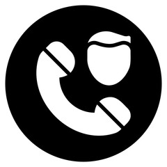 customer support glyph icon
