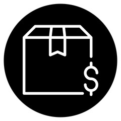 Obraz premium money glyph icon