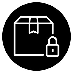 Obraz premium padlock glyph icon