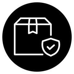 Obraz premium secure glyph icon