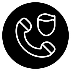 customer support glyph icon